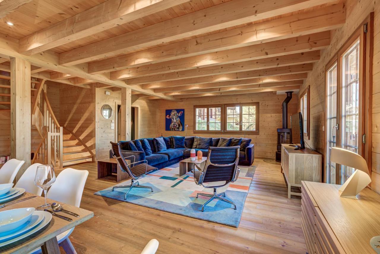 Chalet Le Chapeau La Tzoumaz Luaran gambar