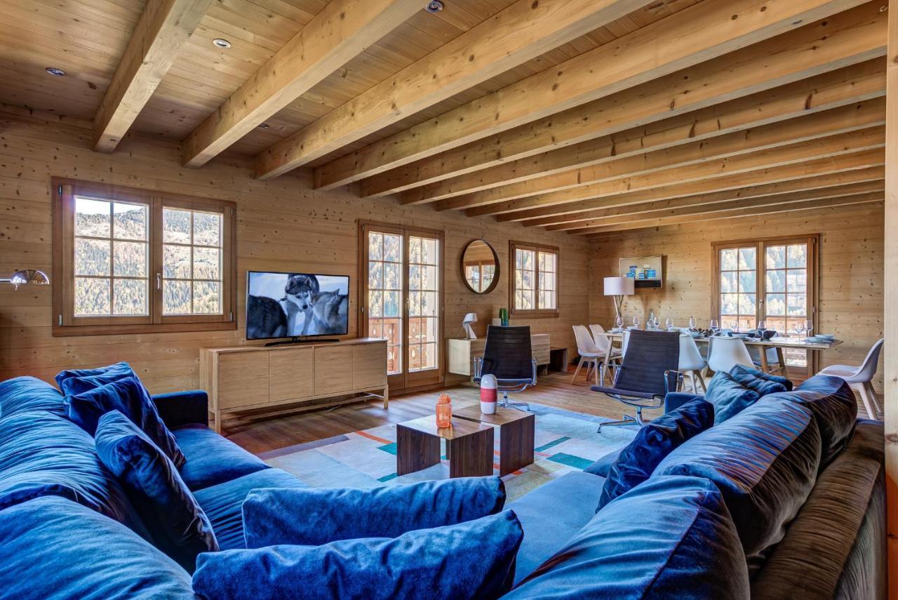 Chalet Le Chapeau La Tzoumaz Luaran gambar
