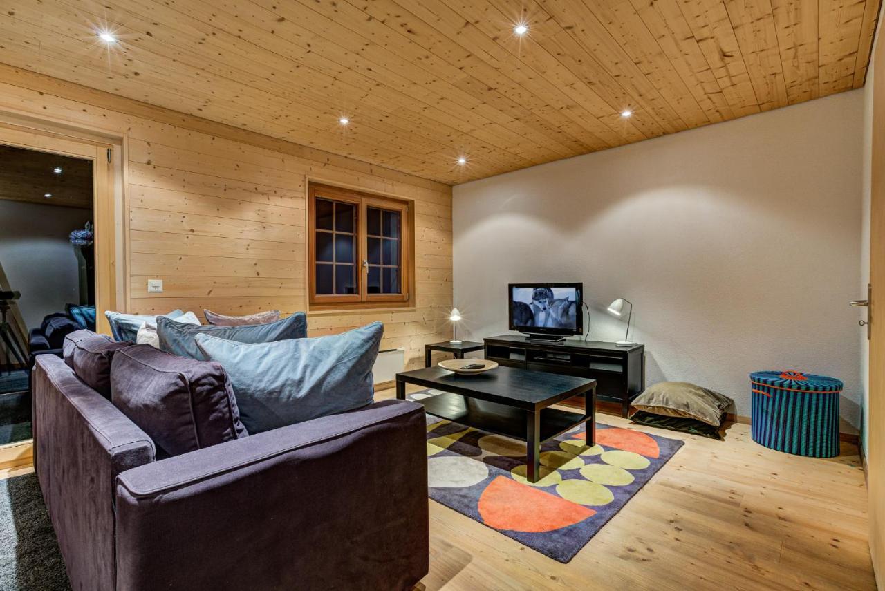 Chalet Le Chapeau La Tzoumaz Luaran gambar