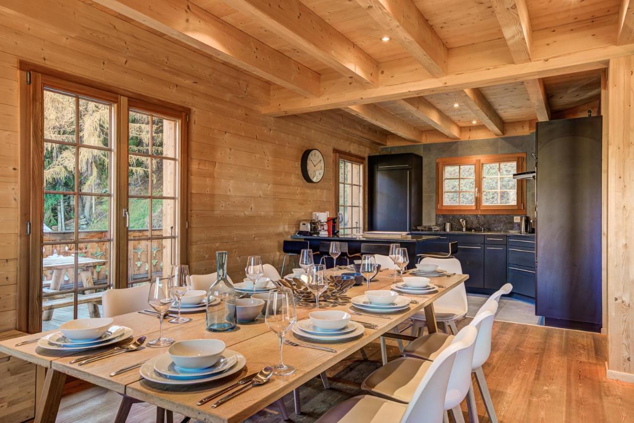 Chalet Le Chapeau La Tzoumaz Luaran gambar